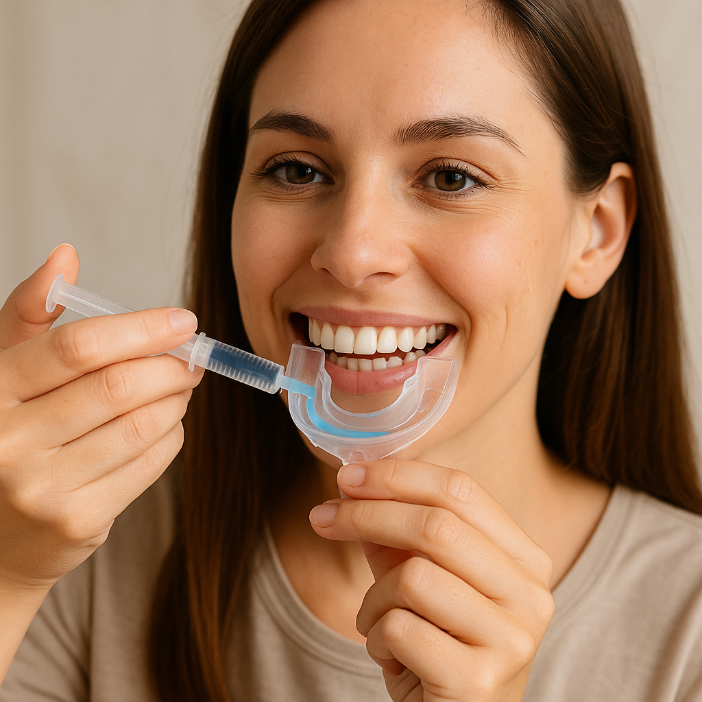 foto de blanqueamiento dental en casa